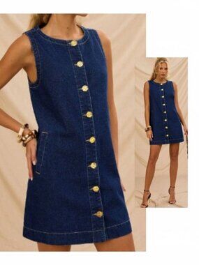 NEW 2026 Dark Wash Denim Dress size XL 12